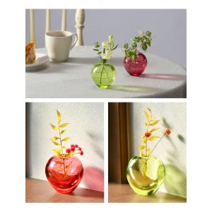 津軽びいどろ りんごの一輪挿し 伝統工芸品 日...の詳細画像3