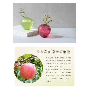 津軽びいどろ りんごの一輪挿し 伝統工芸品 日...の詳細画像4