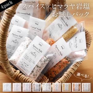 ヒマラヤ岩塩 スパイスソルト ミニパック4種類セット 20g×4パック お試しセット ヒマラヤンソルト ピンクソルト ルビーソルト フレイバーソルト SM-SALT4P-