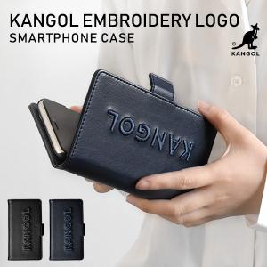 KANGOL 刺繍ロゴ 手帳型 iPhoneケース iPhoneSE(第2世代) iPhone11Pro iPhone11 iPhoneXR iPhoneXs iPhoneX iPhone8/7/6s/6 カード収納 VC138-