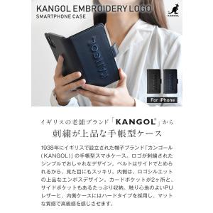KANGOL 刺繍ロゴ 手帳型 iPhoneケ...の詳細画像2