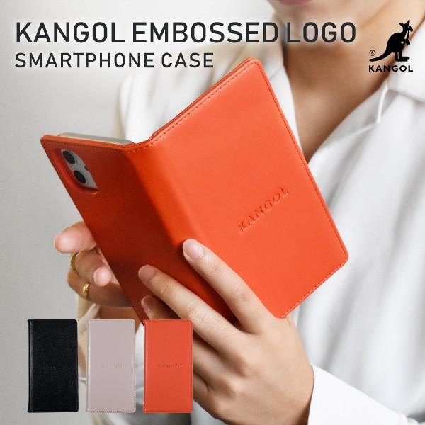 KANGOL エンボスロゴ 手帳型 iPhoneケース マグネット付き iPhoneSE(第2世代)...