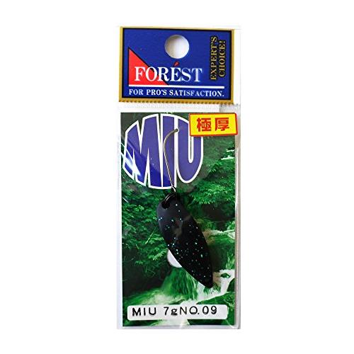 フォレスト(FOREST) スプーン ミュー ネイティブシリーズ 7g マットブラック/グリーンラメ...