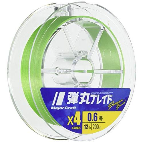 メジャークラフト PEライン 弾丸ブレイド 4本編み 単色 DB4-200/1.2GR グリーン 2...