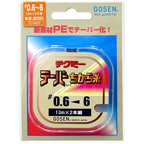 ゴーセン(GOSEN) テクミ― テーパーちから糸(赤) 13m×2本巻き 0.6-6号 GT-49...