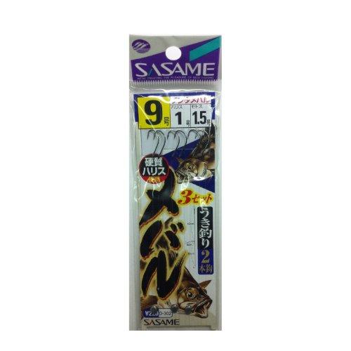 ささめ針(SASAME) メバルうき釣り 3セット(チンタメバル) 黒 鈎9/ハリス1 D-302