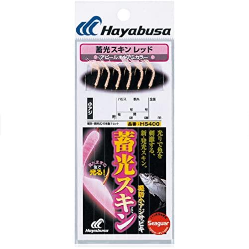 ハヤブサ(Hayabusa) HS400 蓄光スキンサビキ (堤防小アジ五目) レッド 9-2