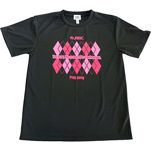 [ジュウイック] Tシャツ アーガイルT 5498 ブラック/ピンク M