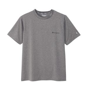 [チャンピオン] Tシャツ 半袖 丸首    速乾 UVカット スクリプトロゴ  Tシャツ メンズ C3-ZS304 チャコールM｜montaukonline