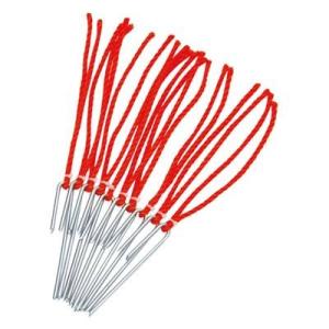 TOEI LIGHT(トーエイライト) ポイントマーカー15 赤 グランド整備 同色10本1組 カラー:赤 ポリエチレンロープ5mm×20cm 杭4mm×15cm G1238R