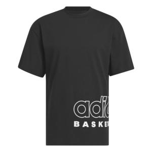 [アディダス] 半袖 Tシャツ バスケットボール セレクト 半袖Tシャツ KMZ97 メンズ ブラック(IR9267) J/L｜montaukonline