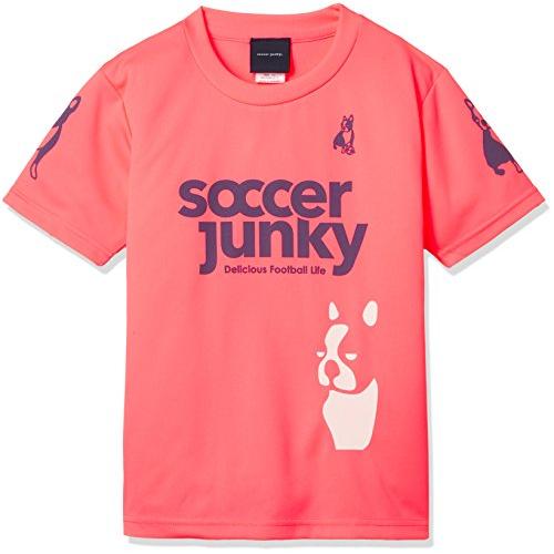 [サッカージャンキー] Tシャツ SJ0699 蛍光ピンク×パープル XS