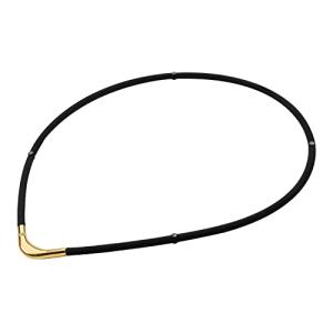 phiten(ファイテン) ネックレス RAKUWA磁気チタンネックレスS-|| ブラック/ゴールド 45cm｜sisnext