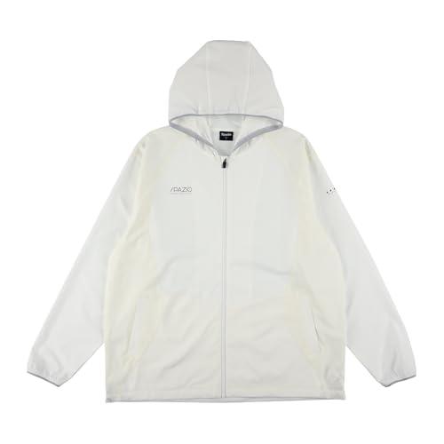 Spazio フットサル アウター（ユニ） フレキシブルラインジップパーカー 01：ホワイト L T...