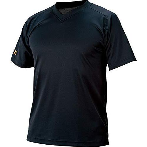 ゼット(ZETT) 野球 ベースボールVネック半袖Tシャツ ブラック M BOT635