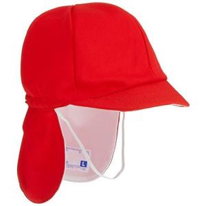 FOOTMARK 学校体育 体操帽 フラップ付き体操帽子 フラップ取り外し可能 101215 レッド L