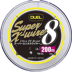 DUEL  PEライン 釣り糸 スーパーエックスワイヤー8  1.0号 200m 5色/イエローマーキング H3608N-5CR