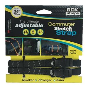 ROK straps (ロックストラップ)　Commuter　ストレッチ　ストラップ　ブラック　リフレクティブ　2本入り