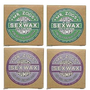 4個セットSEX WAX セックスワックス サーフワックス/サーフボードワックス サーフボード滑り止め COOL（春秋用）２個＆COLD（冬用）２個