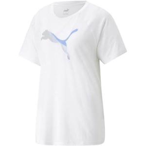 プーマ 半袖Tシャツ スポーティ EVOSTRIPE Tシャツ 675604 レディース  ホワイト(02) L｜montaukonline