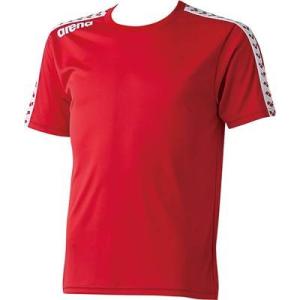 アリーナ プールサイド Tシャツ arena チームラインTシャツ DS-ARN6331-RED-XO