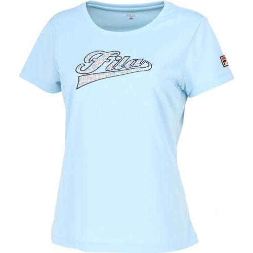 [フィラ テニス] テニス 半袖Tシャツ アップリケTシャツ VL2808 レディース サックス