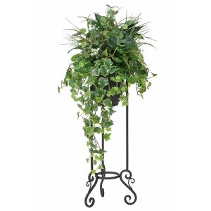 和風 人工観葉植物 大型 フェイクグリーン 光触媒 観葉植物 黒竹＆南天