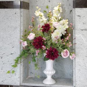 高級感ある大型フラワー造花 花瓶セット 豪華インテリア 約55cm 造花 インテリア 大きい アーティフィシャルフラワー 大型 高級