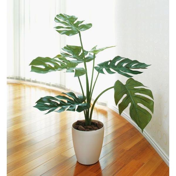 フェイクグリーン 人工観葉植物 光触媒 観葉植物 モンステラ75cm  インテリア リアル おしゃれ
