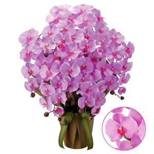 光触媒 胡蝶蘭 造花の胡蝶蘭 インテリア　エレガント胡蝶蘭7本立LAV　開店 開院 開業 お祝いにも あすつく・条件付｜光の楽園ショップ モントブレッテ