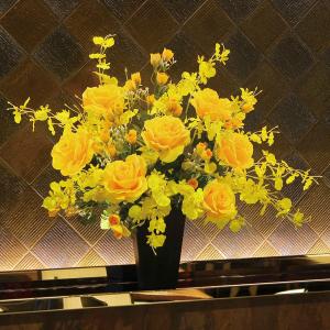 アートフラワー、光触媒 造花 高級、光の楽園　ゴールドエース