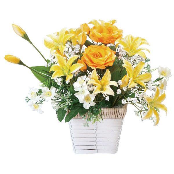 アートフラワー 造花（光触媒フラワー）光の楽園　ローズリリー