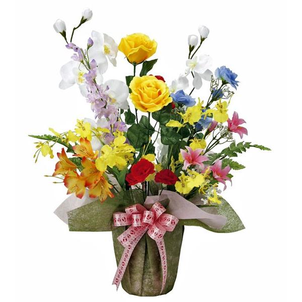 母の日 花 ギフト、アートフラワー 光触媒 造花　開運８色フラワー