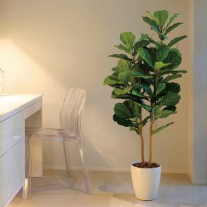 人工観葉植物 大型 フェイクグリーン 光触媒 観葉植物　カシワバゴム1.35m インテリア おしゃれ