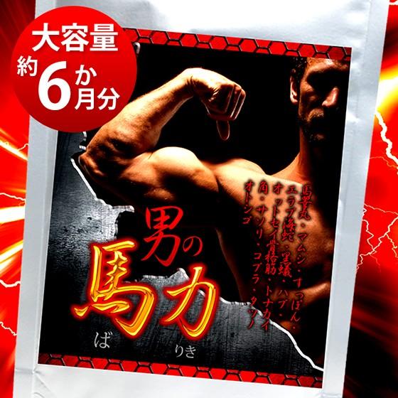 男の馬力 サプリ 約6か月 360粒 馬睾丸 マムシ すっぽん エラブ海蛇 黒蟻粉 ハブ 男性 男 ...