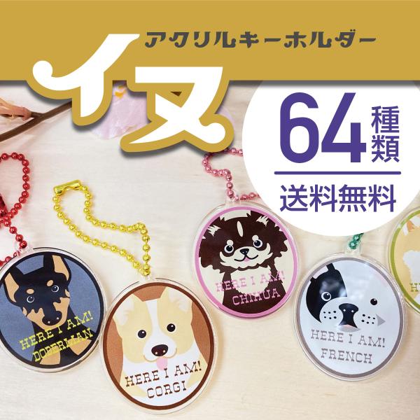 犬 イヌ  かわいい キーホルダー アクリル グッズ オリジナルイラスト プレゼント 贈り物 記念品