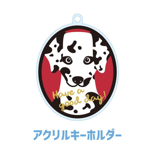 ダルメシアン かわいい キーホルダー アクリル 犬 イヌ グッズ オリジナルイラスト プレゼント 贈...