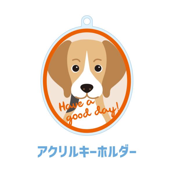 ビーグル かわいい キーホルダー アクリル 犬 イヌ グッズ オリジナルイラスト プレゼント 贈り物...