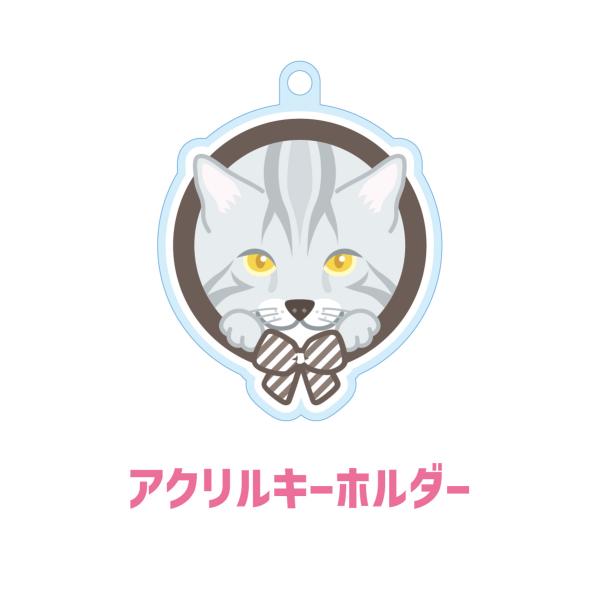 サバトラ かわいい キーホルダー 猫 ネコ アクリル グッズ オリジナルイラスト プレゼント 贈り物...