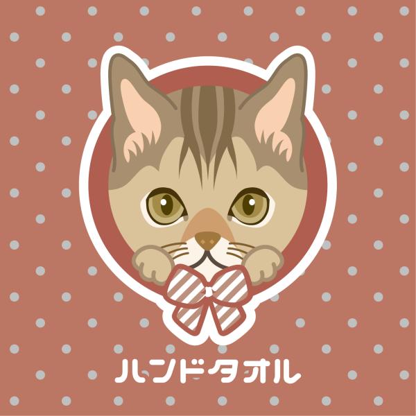 ハンドタオル シンガプーラ 猫 かわいい ハンカチ 動物 おしゃれ プレゼント ペット