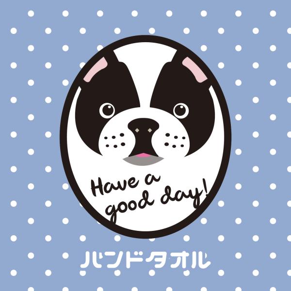 ハンドタオル フレンチブルドッグ 犬 かわいい ハンカチ 動物 おしゃれ プレゼント ペット
