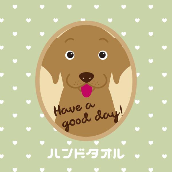 ハンドタオル ラブラドールレトリバー 犬 かわいい ハンカチ 動物 おしゃれ プレゼント ペット