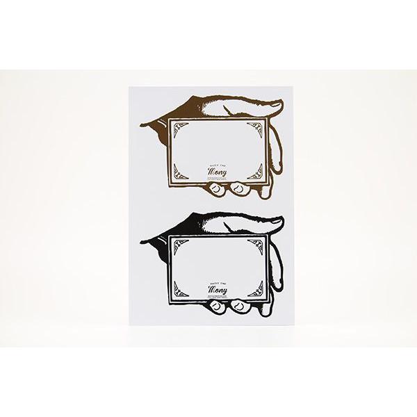 Hand message （ブラック、ブラウン 計２枚 付）　剥がせる　書ける　ステッカー　メモ