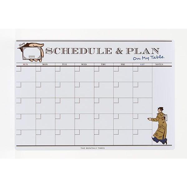 SCHEDULE ＆ PLAN （月間スケジュール）　剥がせる　書ける　ステッカー　予定表