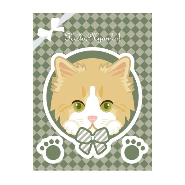 猫 ステッカー ラガマフィン かわいい 車 玄関 パソコン Hello,Nyanko!