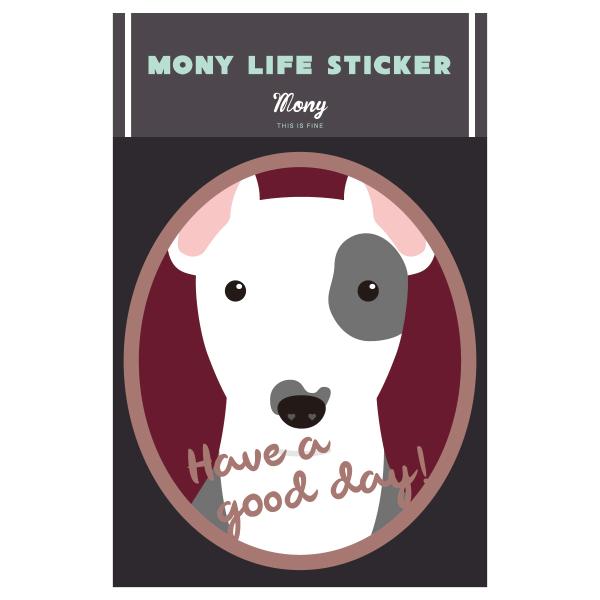 ステッカー　ブルテリア　犬　車　ポスト　玄関　かわいい　わんこ　防犯