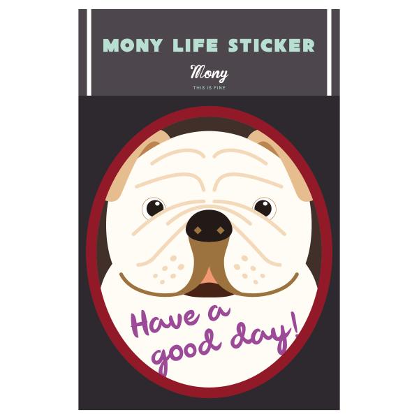 ステッカー　ブルドッグ　犬　車　ポスト　玄関　かわいい　わんこ　防犯