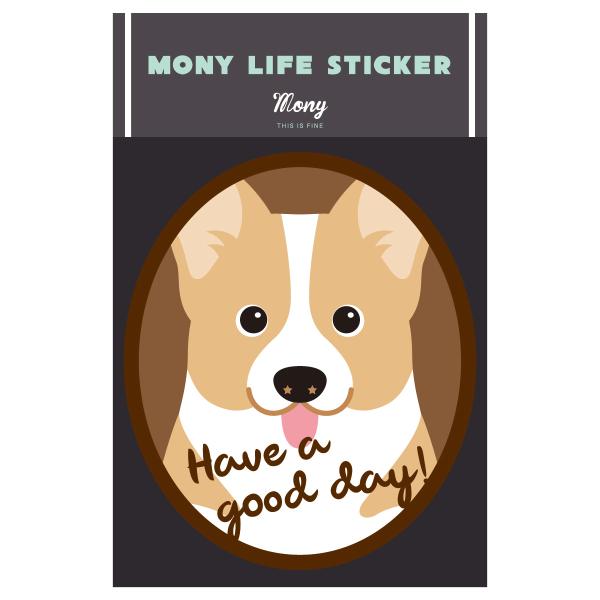 ステッカー　コーギー　犬　車　ポスト　玄関　かわいい　わんこ　防犯