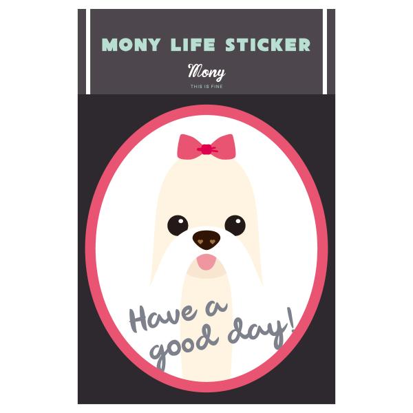 ステッカー　マルチーズ　犬　車　ポスト　玄関　かわいい　わんこ　防犯