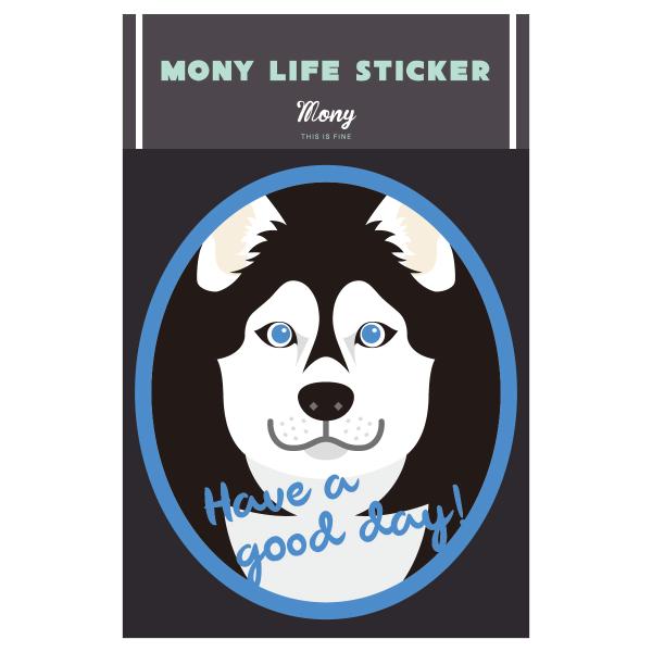 ステッカー　シベリアンハスキー　犬　車　ポスト　玄関　かわいい　わんこ　防犯